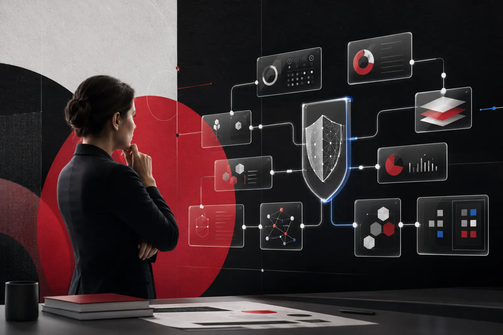 Professionnelle évaluant un écosystème Legaltech, ses intégrations et la sécurité des données
